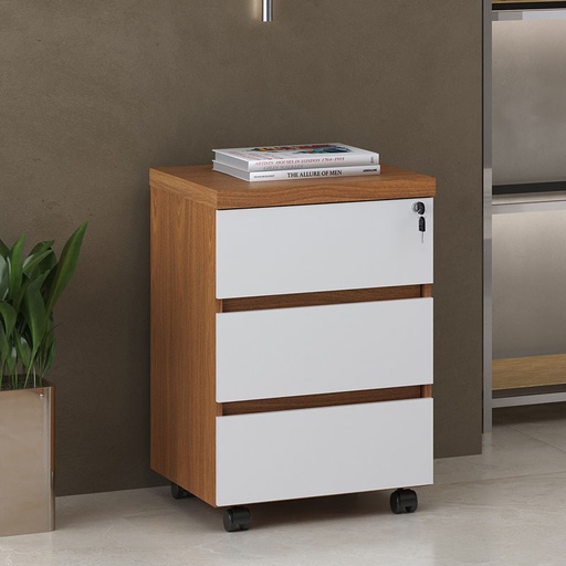 Resende Chest Of 3 Drawers - Freijo/ White