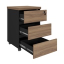 [000.062.97] Resende Chest Of 3 Drawers - Nogal/ Black