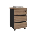 [000.062.97] Resende Chest Of 3 Drawers - Nogal/ Black