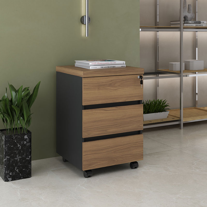 [000.062.97] Resende Chest Of 3 Drawers - Nogal/ Black