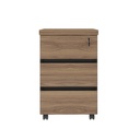 [000.062.97] Resende Chest Of 3 Drawers - Nogal/ Black