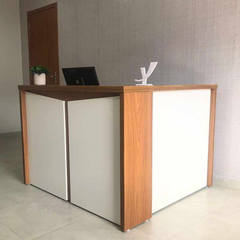 [000.063.08] Resende Reception Desk - Freijo/ White