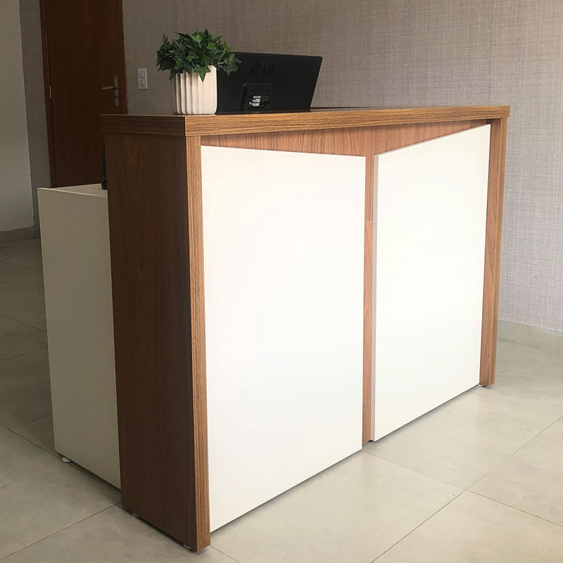 [000.063.08] Resende Reception Desk - Freijo/ White