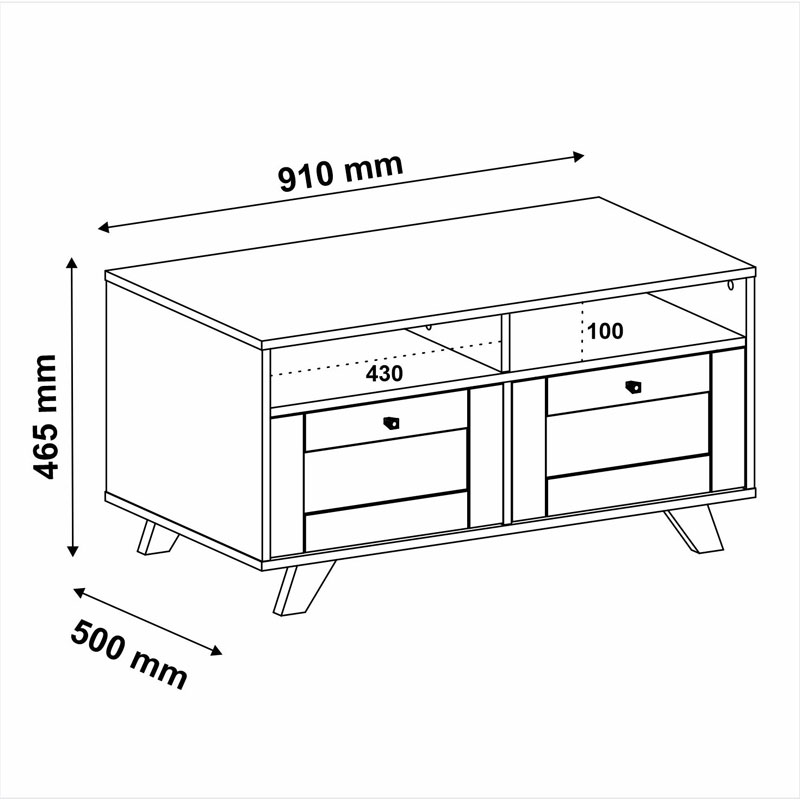 [000.046.72] Santa Rita Coffee Table - Cherry/ Off White