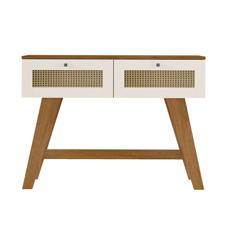 [000.046.74] Santa Rita Console Table - Cherry/ Off White