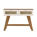 [000.046.74] Santa Rita Console Table - Cherry/ Off White