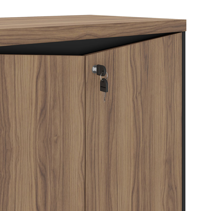 [000.062.89] Resende 2 Doors Cabinet - Nogal/ Black