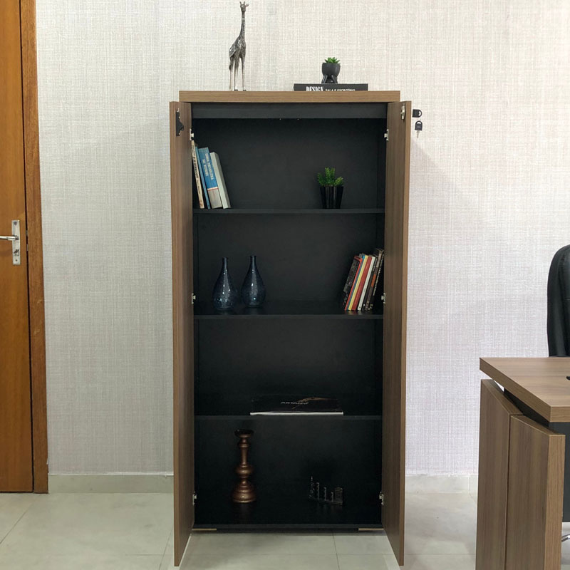 [000.062.89] Resende 2 Doors Cabinet - Nogal/ Black