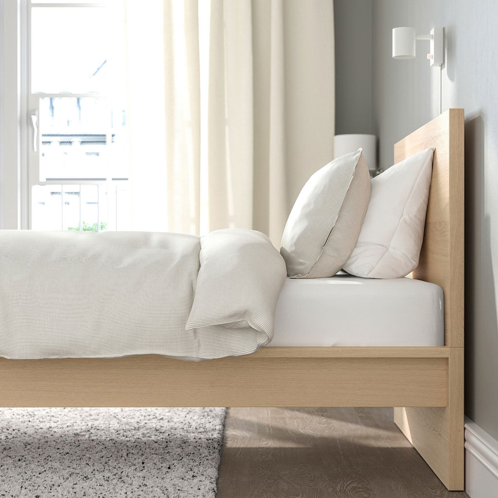 [991.322.90] MALM
Bed Frame, high, White Stained Oak Veneer/Luröy, 90x200 cm