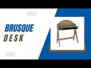 Brusque Desk - Natural/ White