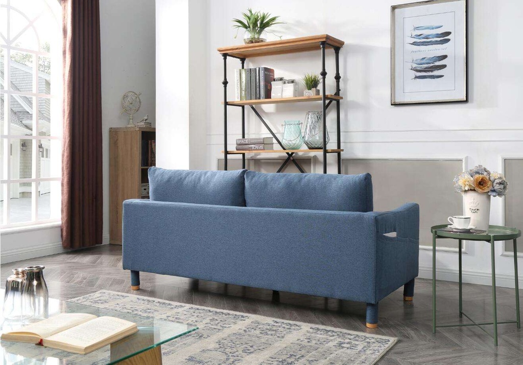 Idiya Zaire blue 3 seater sofa