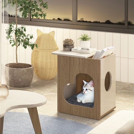 Itabira Pet table,pet house - Carvalho/ Off White