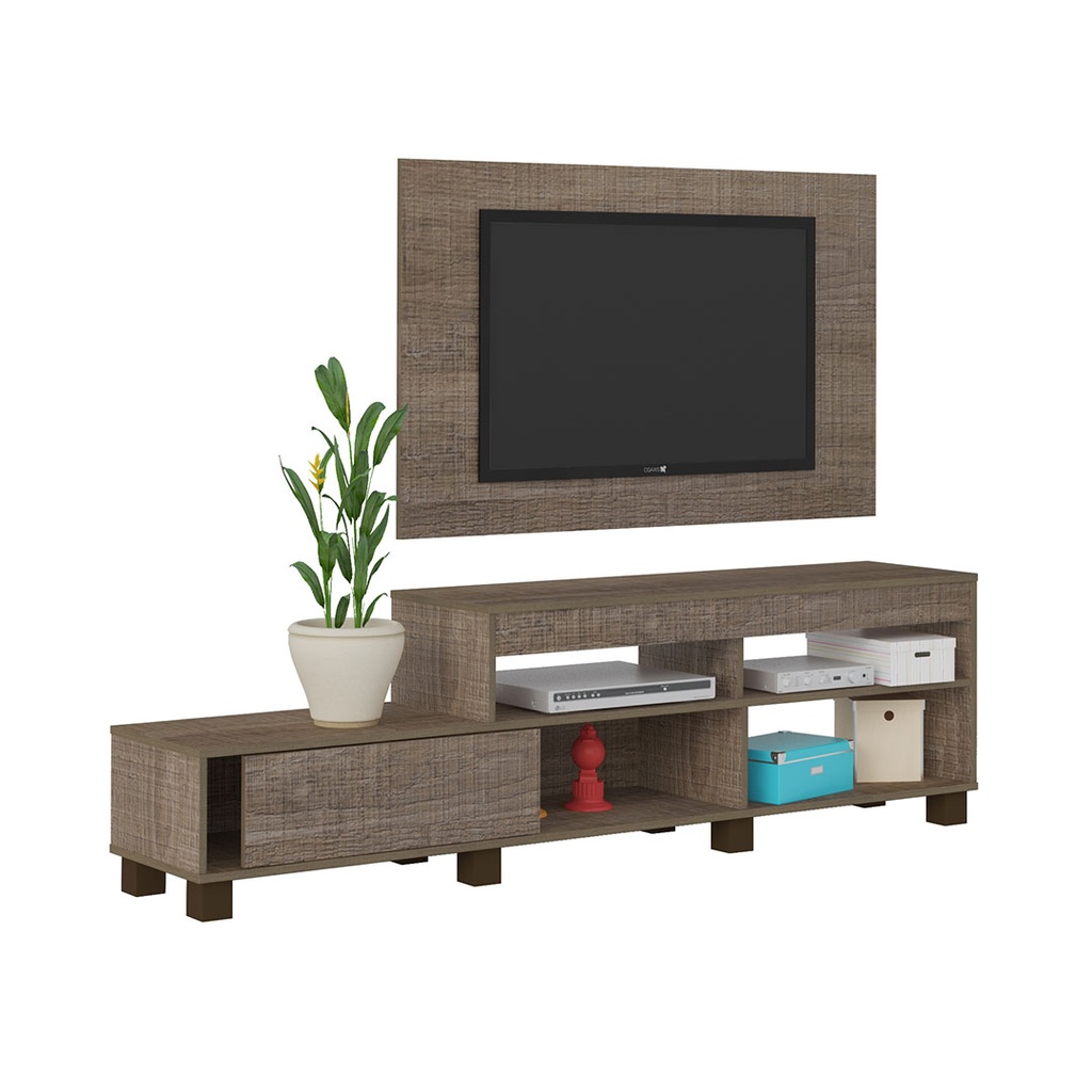 [000.036.51] Lages Tv Stand and Tv Wall Panel - Cinnamon