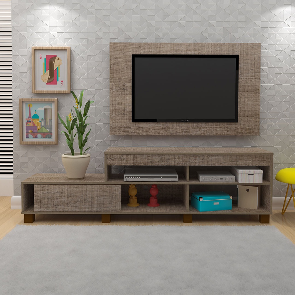 [000.036.51] Lages Tv Stand and Tv Wall Panel - Cinnamon