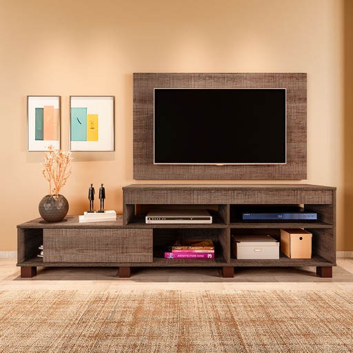 Lages Tv Stand and Tv Wall Panel - Cinnamon