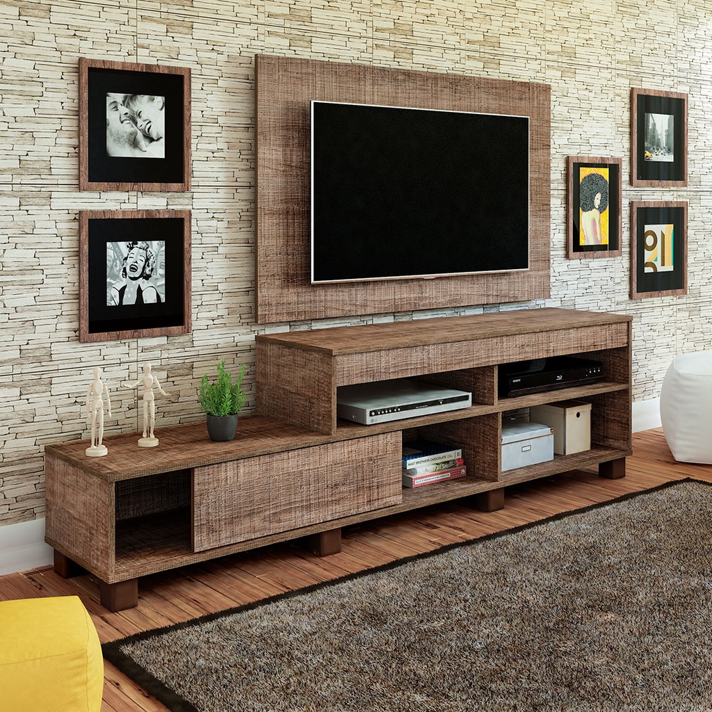 [000.036.51] Lages Tv Stand and Tv Wall Panel - Cinnamon