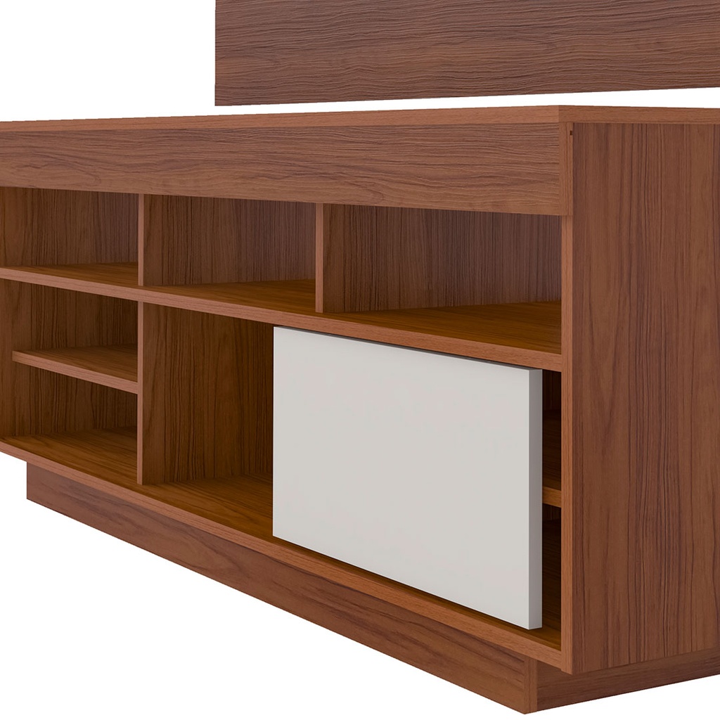 [000.045.11] Parnaiba Tv Stand and Tv Wall Panel - Cedar-Cedar/ Off White