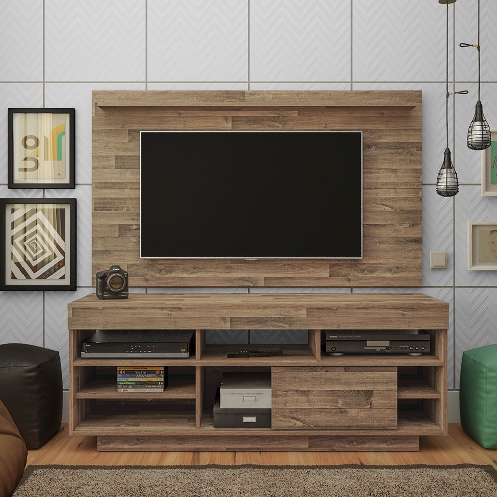 [000.041.25] Parnaiba Tv Stand and Tv Wall Panel - Rustic