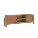 [000.045.78] Pinhais Tv Stand - Oak/ Terracotta