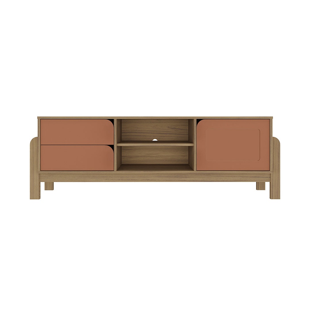 [000.045.78] Pinhais Tv Stand - Oak/ Terracotta