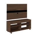 [000.038.10] Timon Tv Stand and Tv Wall Panel - Walnut/ Black