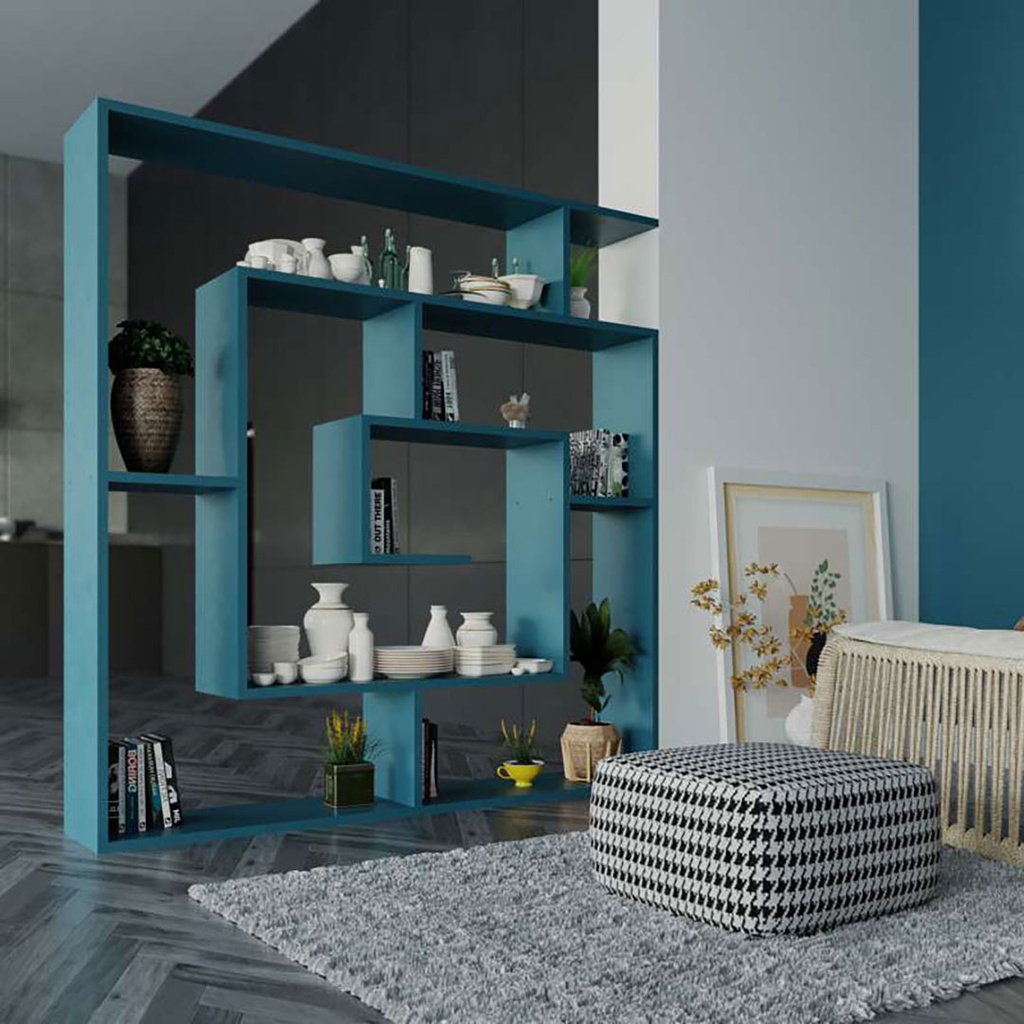 [120.15.71] Adıyaman Bookcase - Turquoise