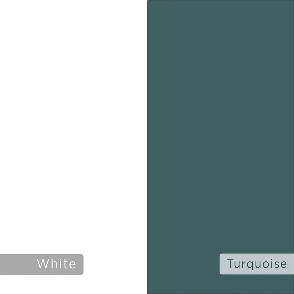 [120.15.139] Adıyaman Working Table - White - Turquoise