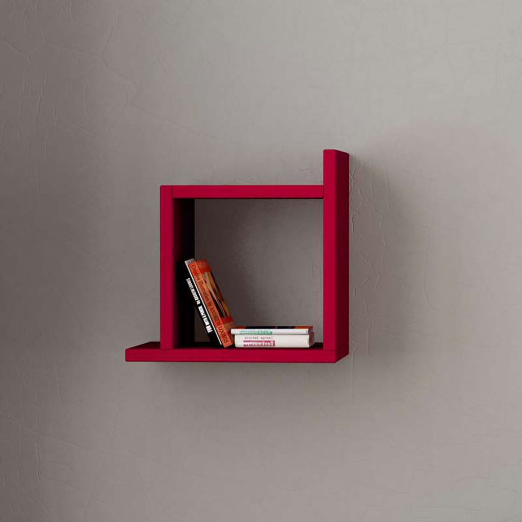 [120.151.434] Bayburt Box Shelf Burgundy