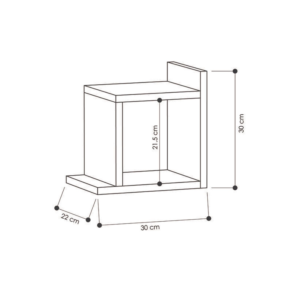 [120.151.433] Bayburt Box Shelf Turquoise