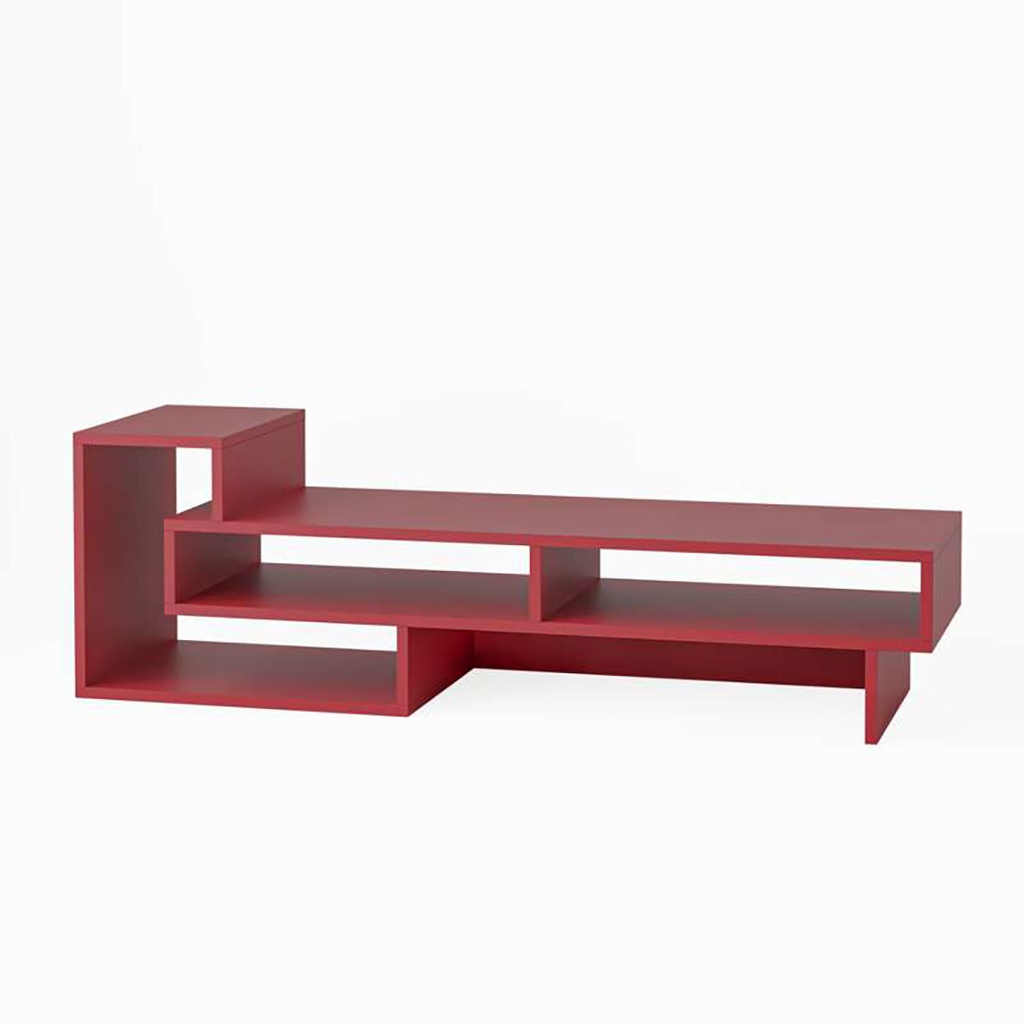 [120.119.114] Bekbele Tv Stand - Burgundy