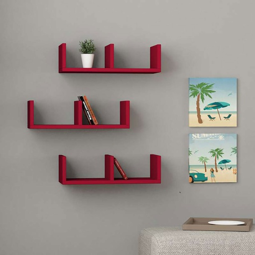 Bismil U- Model Shelf - Burgundy