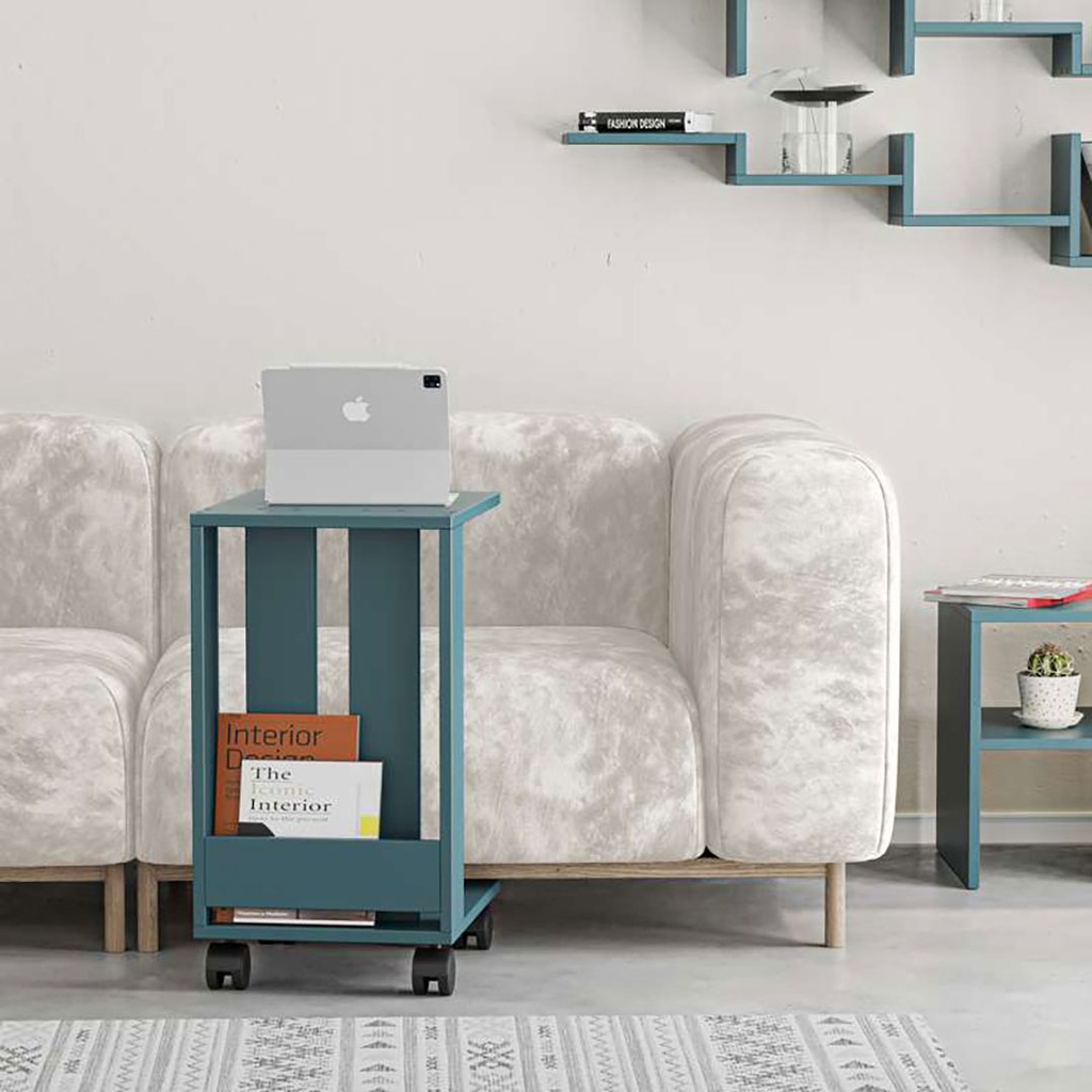 [120.82.294] Bolvadin Side Table Turquoise