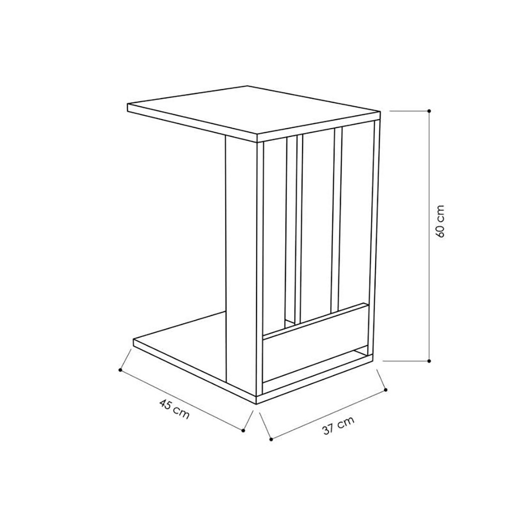 [120.82.294] Bolvadin Side Table Turquoise