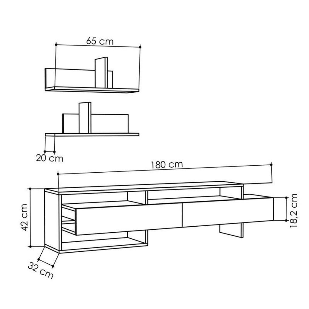 [120.135.112] Corum Tv Unit - Burgundy - Burgundy