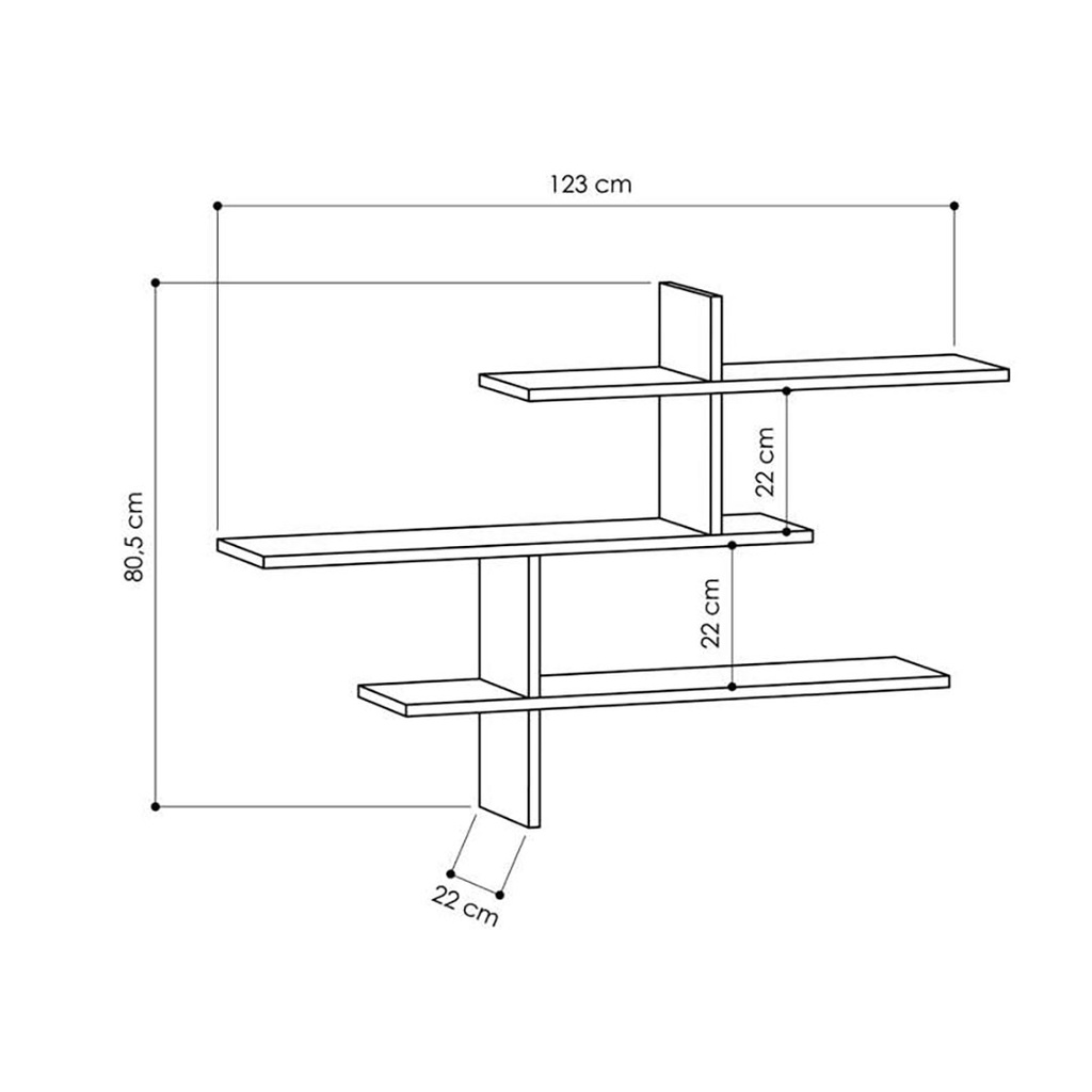 [120.156.435] Gumushane Wall Shelf - Burgundy