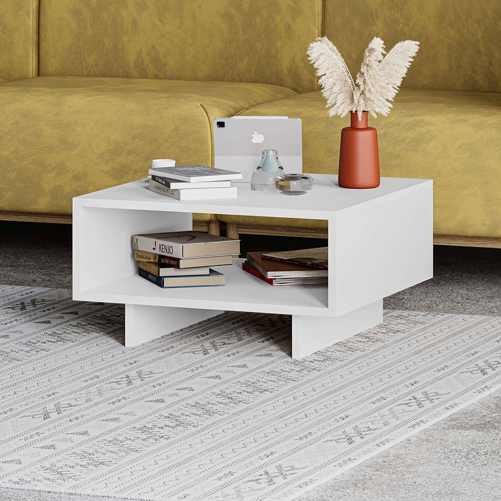 [120.46.45] HOLA COFFEE TABLE WHITE-WHITE