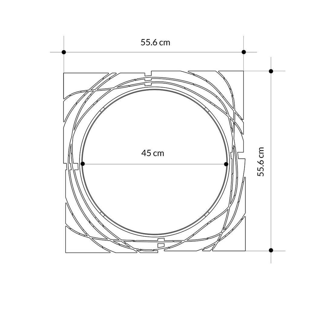 [120.183.470] HULLA MIRROR BLACK