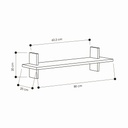 [120.172.431] Igdır Shelf - White - Oak