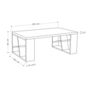 [120.47.44] Istanbul Coffee Table - White - Burgundy