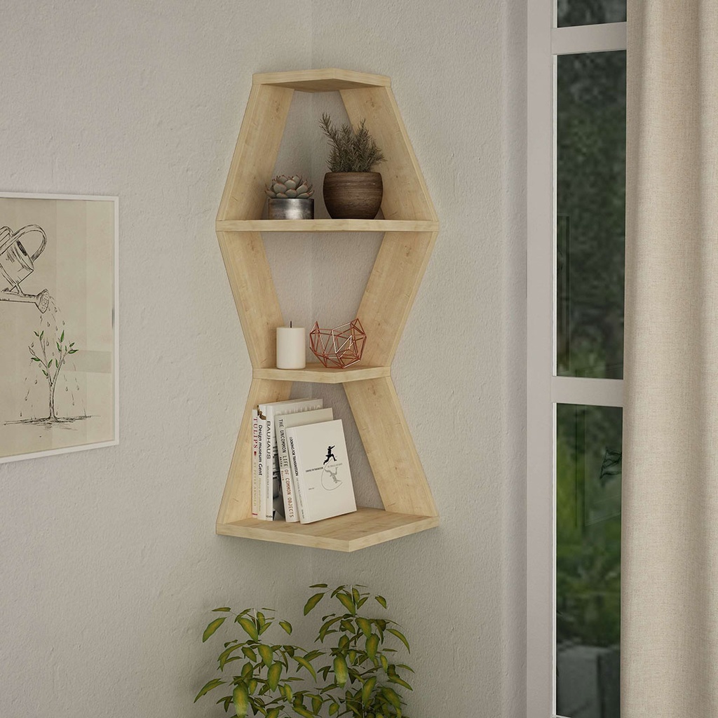 [120.173.435] Kars Corner Shelf - Oak