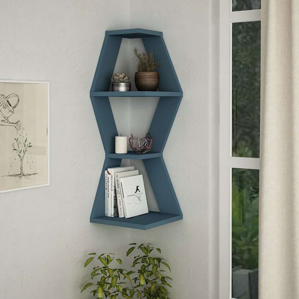 [120.173.434] Kars Corner Shelf - Turquoise