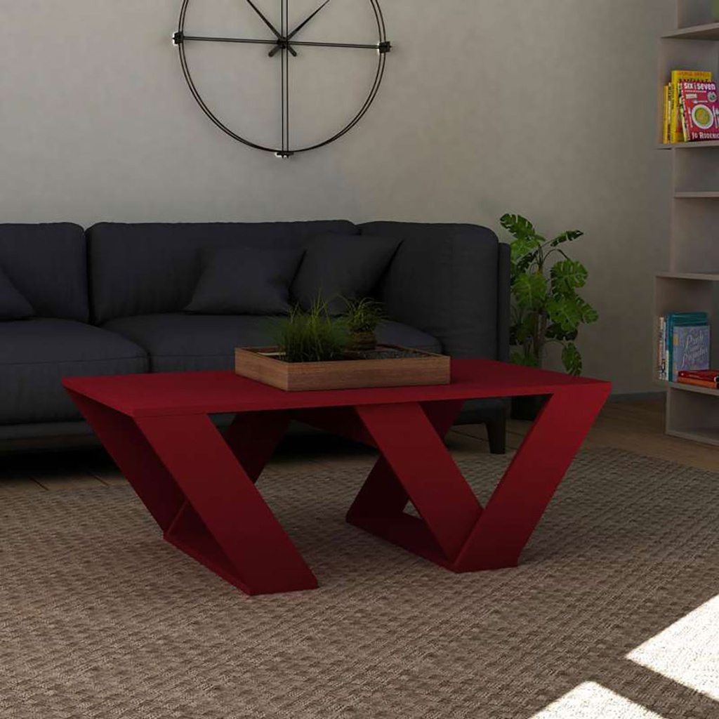 [120.49.42] Kırklareli Coffee Table - Burgundy