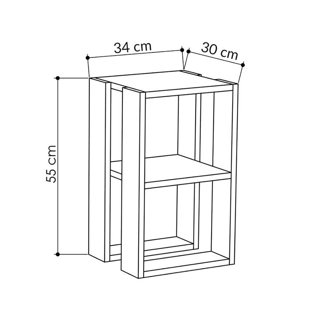 [120.1.413] Kırsehir Nightstand - Turquoise