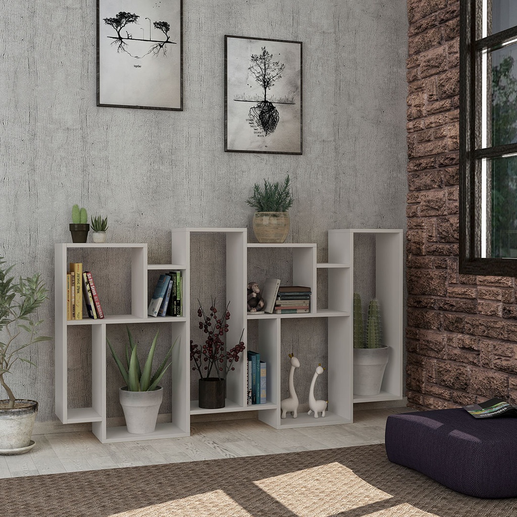 [120.26.73] Malkara Bookcase - White