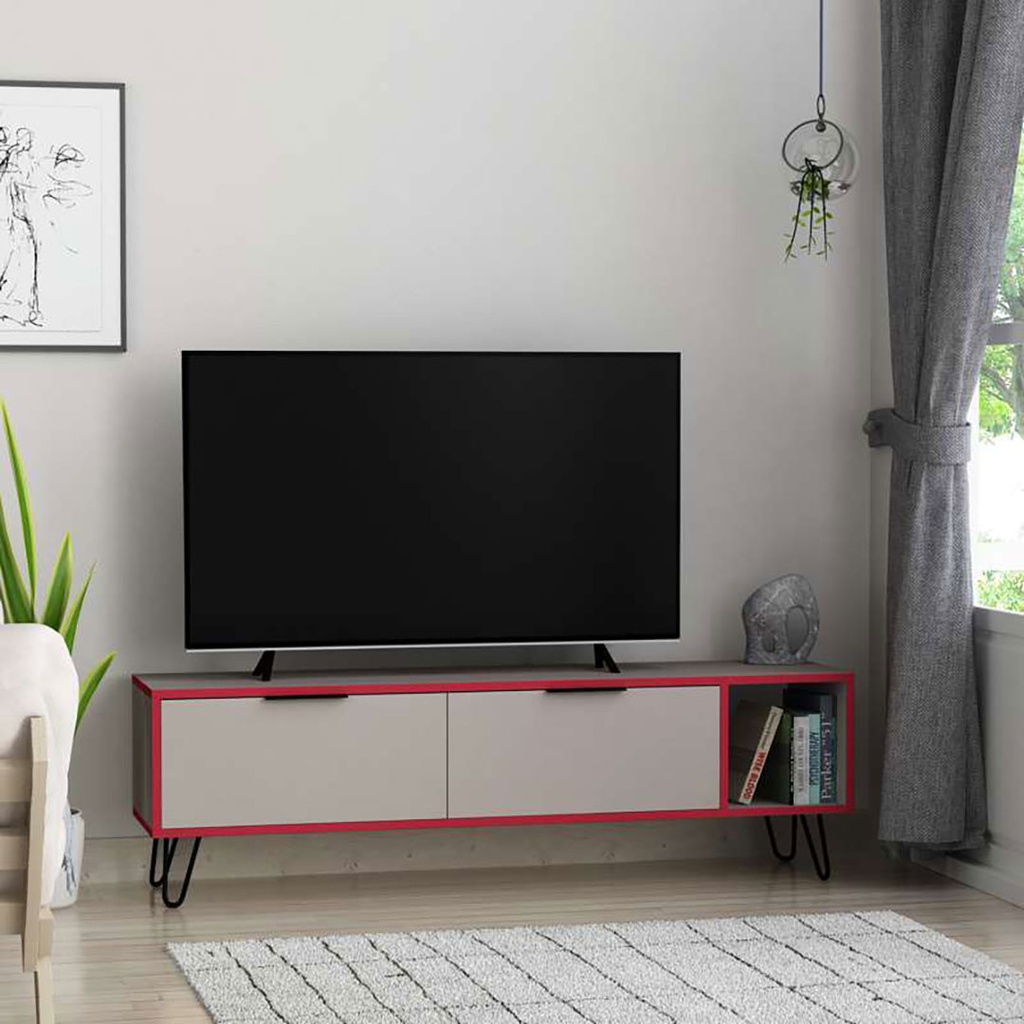 [120.137.113] Nazilli Tv Unit - Light Mocha - Burgundy