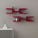 [120.150.432] Nizip Crab Shelf Set Of 2 Burgundy