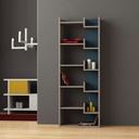 [120.17.71] Osmancık Bookcase - Light Mocha - Turquoise