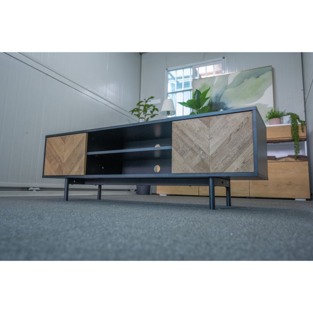 Idiya OHIO entertainment unit , Black/Oak