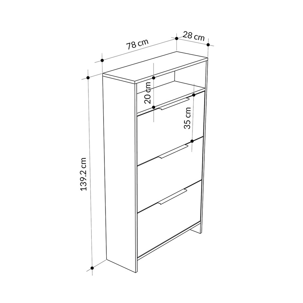 [120.175.93] Salihli Shoe Cabinet - Ancient White