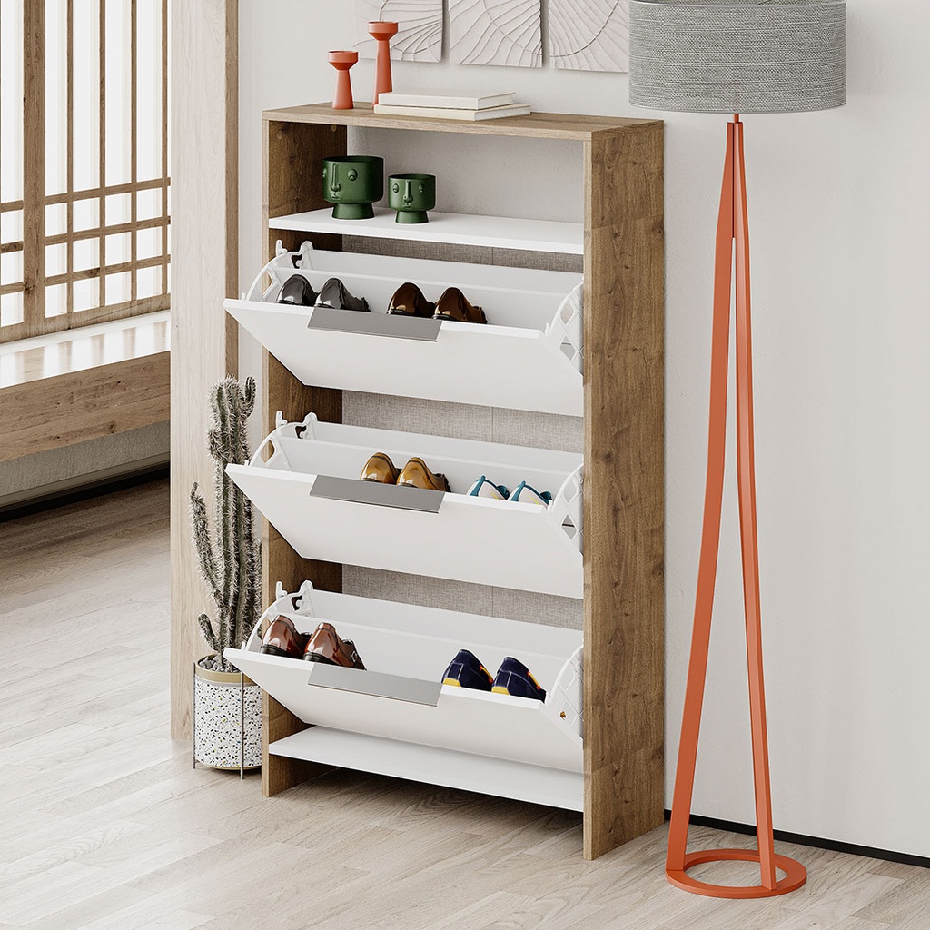 [120.175.91] Salihli Shoe Cabinet - White - Hitit